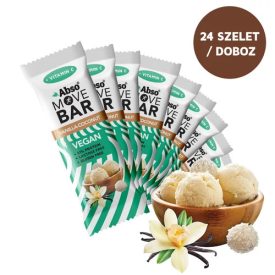   Abso MOVE BAR Kínáló (24dbx35g) - Vaníliás-kókuszgolyó ízű vegán fehérjeszelet