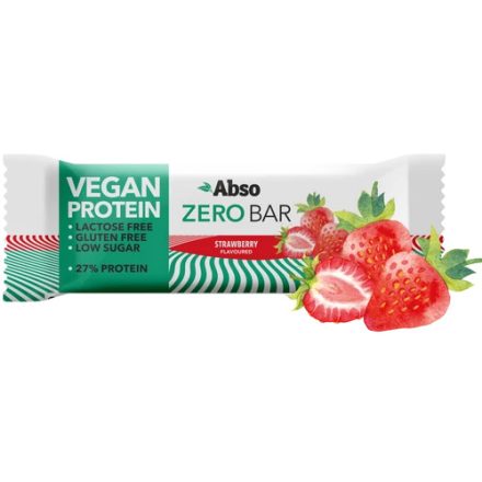 AbsoBAR ZERO 40g - Eper - vegán fehérjeszelet