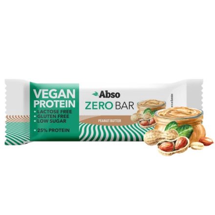 AbsoBAR ZERO 40g - Mogyoróvaj  - vegán fehérjeszelet