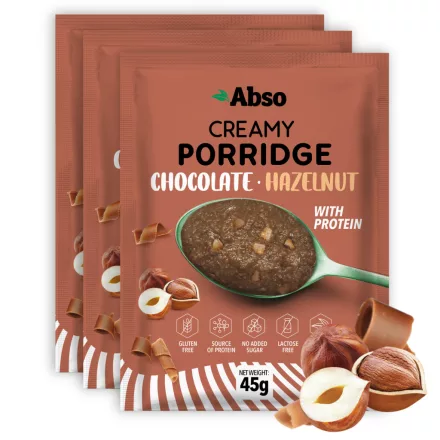 Abso Porridge Kínáló (20x45g) - Csokoládé - Mogyorókrémes kása