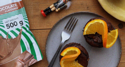 Narancsos–brownie protein muffin